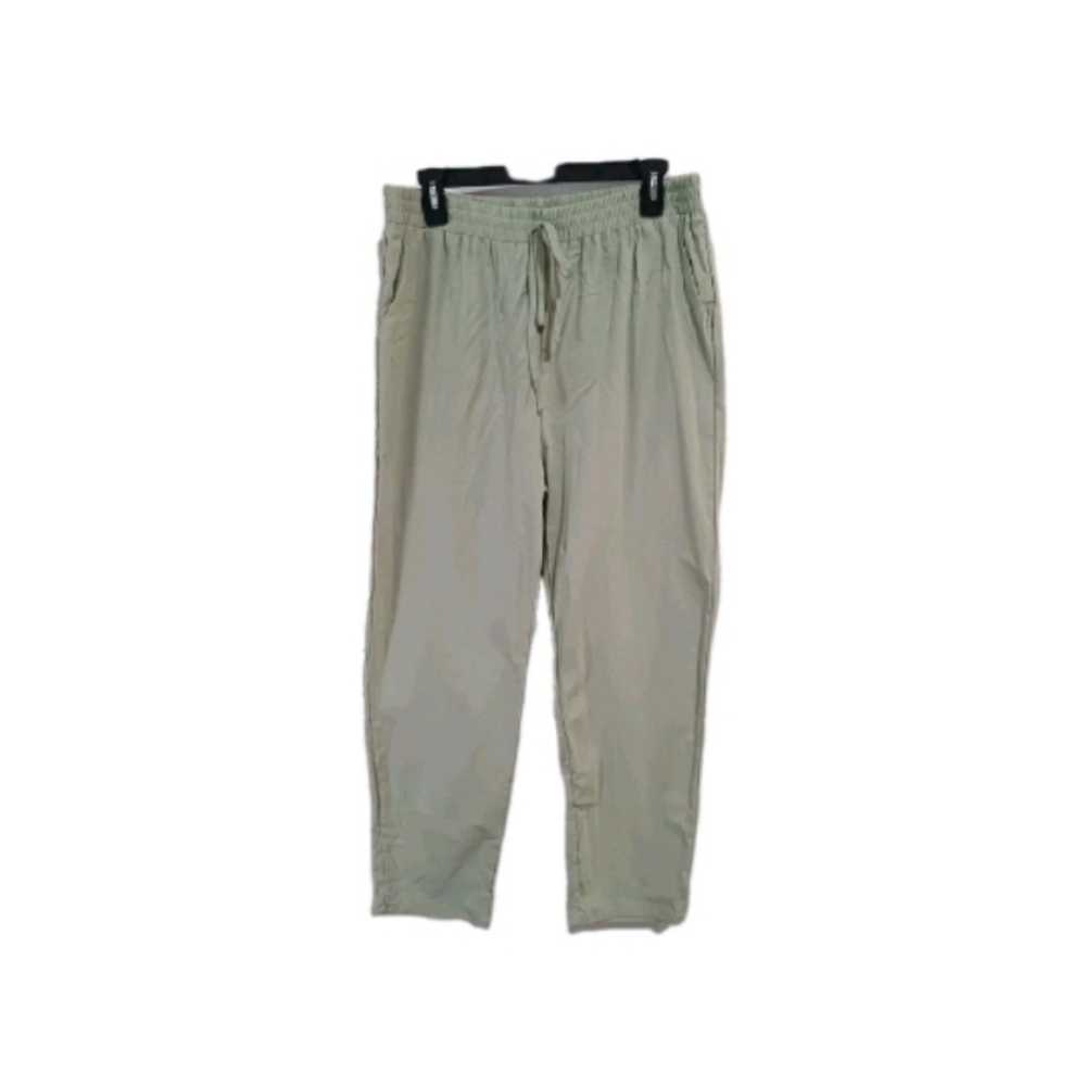 Cotton pants pull on elastic waist with‎ drawstring green Xl 100% Cotton